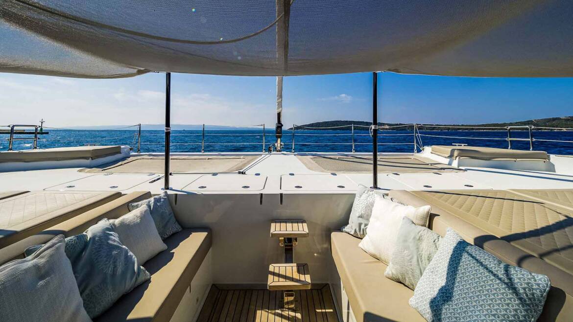 07 Sunreef 50 bow cockpit